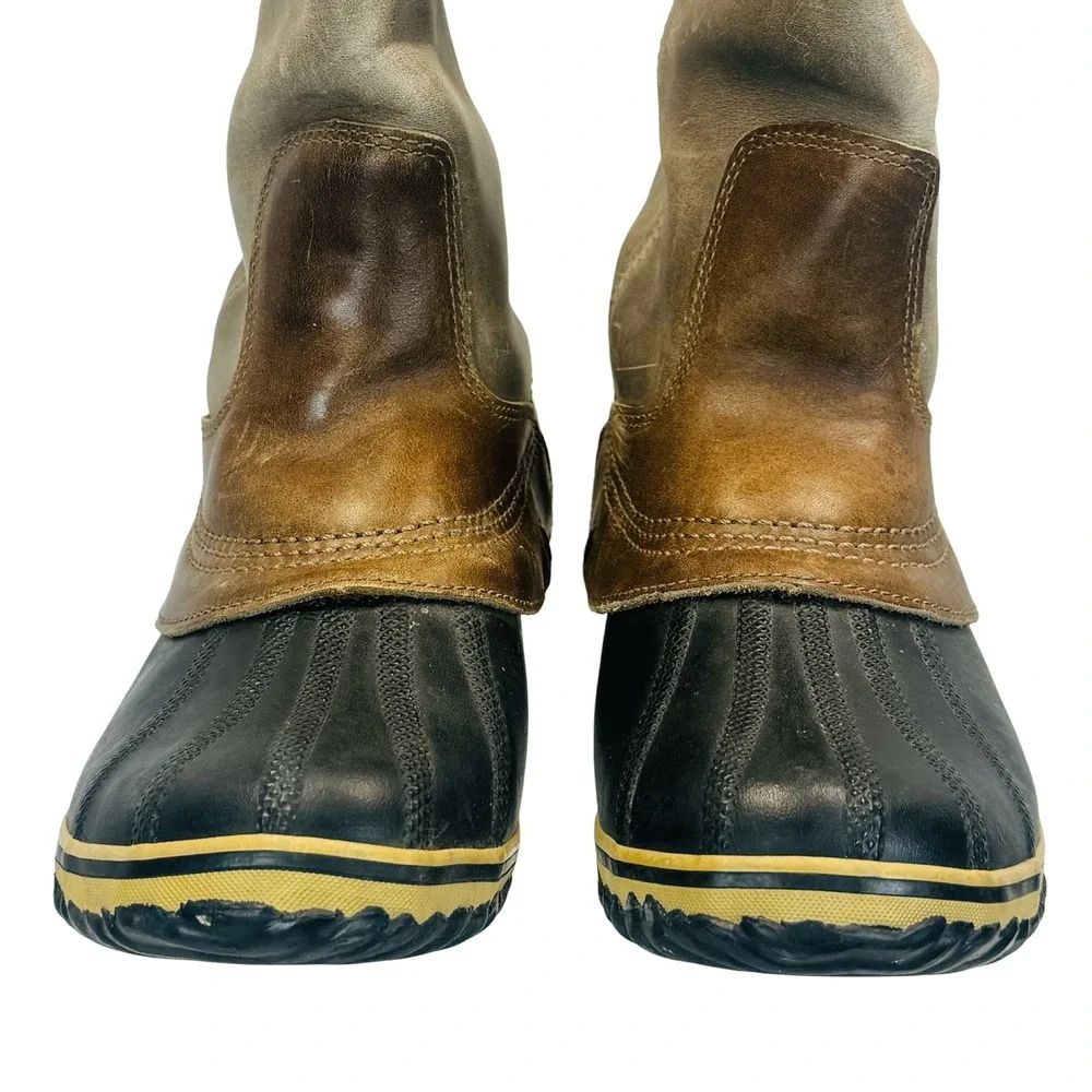 Sorel‎ Slimpack Riding Boots Women's 10 Tall Leather Waterproof Duck Boot Style